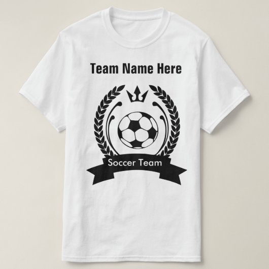 あなた自身のサッカーチームのTシャツのテンプレートを作成して下さい Tシャツ (デザイン正面)
