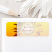 あなた自身のサンシャインヒマワリ赤い黄グラデーション色 ラベル (インサイチュ)