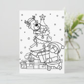 あなた自身のサンタとトナカイを色付けしよう シーズンカード (スタンド正面)