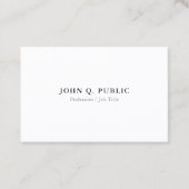 あなた自身のシンプルでエレガントでモダンなミニマリストを作成して下さい 名刺 (正面)