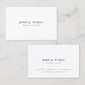 あなた自身のシンプルでエレガントでモダンなミニマリストを作成して下さい 名刺 (正面/裏面)