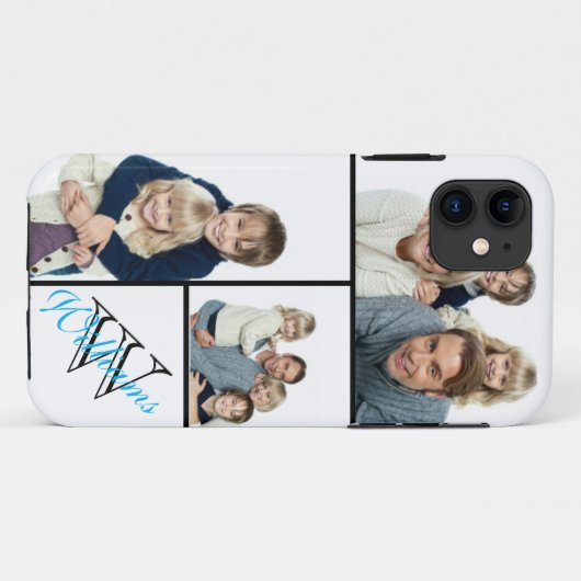 あなた自身のシンプルな写真のコラージュw/Customの名前を作成して下さい Case-Mate iPhoneケース (裏面(横))