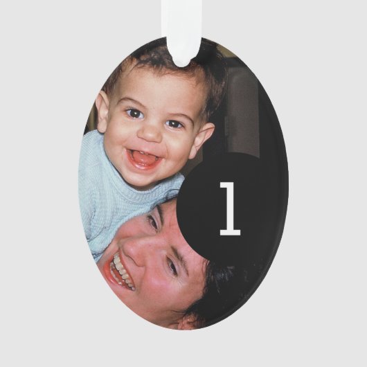 あなた自身のシンプルな簡単を楕円形2つのイメージ作成して下さい オーナメント (正面)