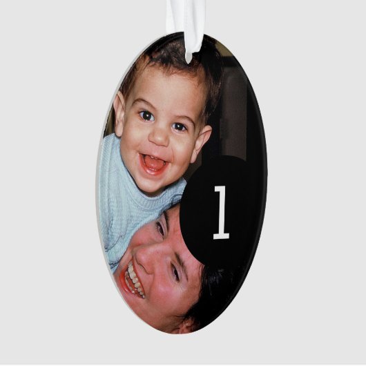 あなた自身のシンプルな簡単を楕円形2つのイメージ作成して下さい オーナメント (正面)