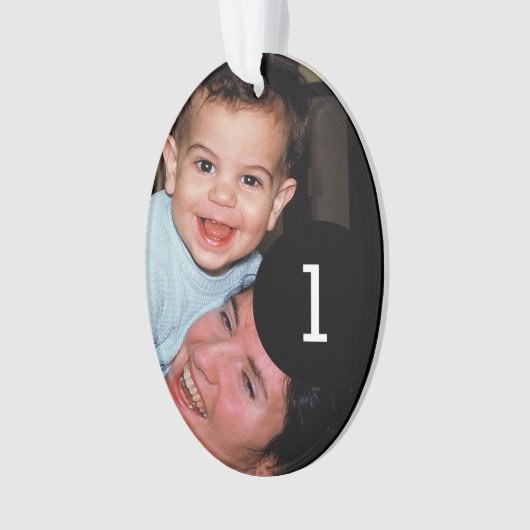 あなた自身のシンプルな簡単を楕円形2つのイメージ作成して下さい オーナメント (正面)