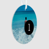 あなた自身のシンプルな簡単2のイメージの円形のスタイルを作成して下さい オーナメント (正面)