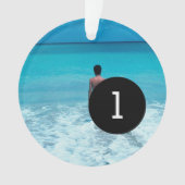 あなた自身のシンプルな簡単2のイメージの円形のスタイルを作成して下さい オーナメント (正面)