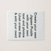 あなた自身のジグソーパズルを作成して下さい ジグソーパズル (横)