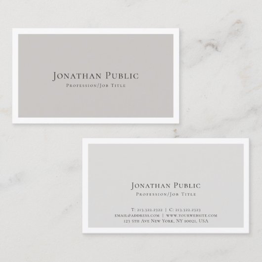 あなた自身のスタイリッシュでモダンでエレガントな平野を作成して下さい 名刺 (正面/裏面)