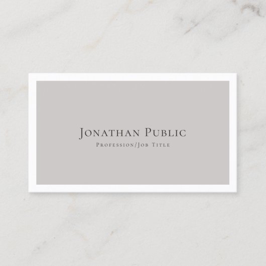 あなた自身のスタイリッシュでモダンでエレガントな平野を作成して下さい 名刺 (正面)