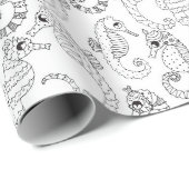 あなた自身のタツノオトシゴを着色して下さい ラッピングペーパー (ロールコーナー)