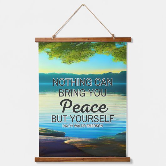 あなた自身のタペストリー以外に平和をもたらすことはできない 吊り下げ型タペストリー (正面)