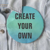 あなた自身のターコイズの水彩画の絵画を作成して下さい 缶バッジ (インサイチュ)