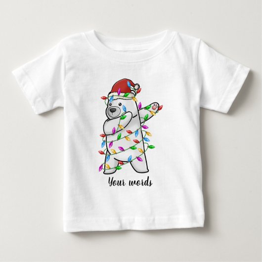 あなた自身のダービングのクリスマスポーラーベアを作成 ベビーTシャツ (正面)