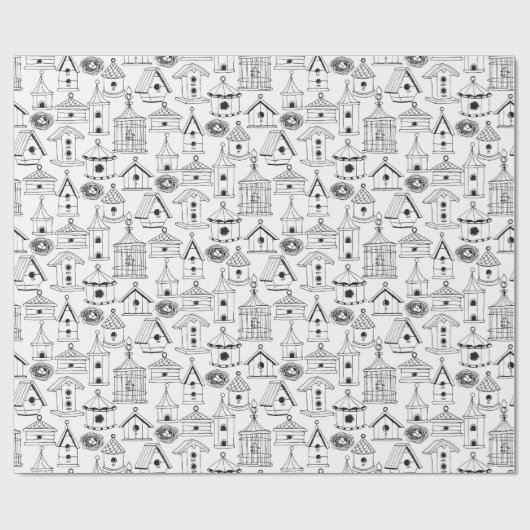 あなた自身のチャーミングな巣箱を着色して下さい ラッピングペーパー (フラット)