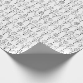 あなた自身のチューリップパターンを着色して下さい ラッピングペーパー