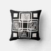 あなた自身のデザイナーにInstagramのカスタムな写真をして下さい クッション (裏面)