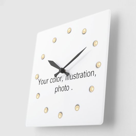 あなた自身のデザインを作成して下さい スクエア壁時計 (傾斜)