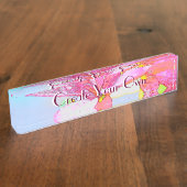 あなた自身のネームプレートを作成して下さい デスクネームプレート (側面)