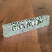 あなた自身のネームプレートを作成して下さい デスクネームプレート (側面)