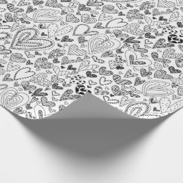 あなた自身のバレンタインデーのハートを着色して下さい ラッピングペーパー