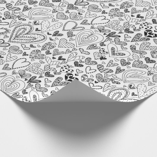 あなた自身のバレンタインデーのハートを着色して下さい ラッピングペーパー (角)