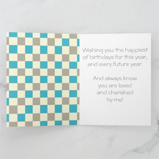 あなた自身のバースデー・カードを作成して下さい カード (内部)