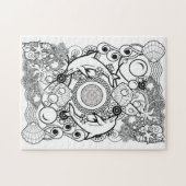 あなた自身のパズルの曼荼羅を着色して下さい ジグソーパズル (横)