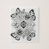 あなた自身のパズルの蝶花を着色して下さい ジグソーパズル (縦)