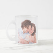 あなた自身のパーソナライズな写真を作成して下さい フロストグラスマグカップ (左)