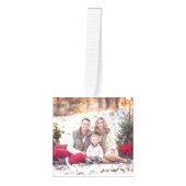 あなた自身のパーソナライズな3つの写真の立方体のオーナメントを作って下さい キューブオーナメント (正面)