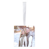 あなた自身のパーソナライズな3つの写真の立方体のオーナメントを作って下さい キューブオーナメント (右)