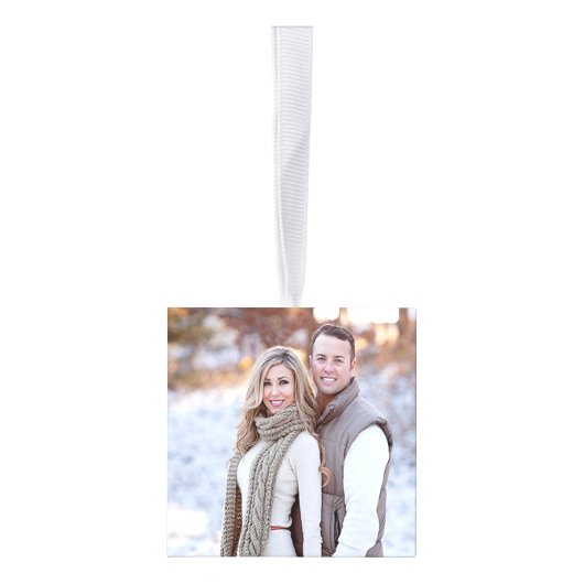 あなた自身のパーソナライズな3つの写真の立方体のオーナメントを作って下さい キューブオーナメント (右)