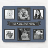 あなた自身のパーソナライズなInstagramの写真のコラージュを作って下さい マウスパッド (正面)