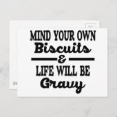 あなた自身のビジネスを気にして下さい及び生命はグレービーです ポストカード (正面/裏面)