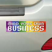 あなた自身のビジネスIIを気にして下さい バンパーステッカー (車上)
