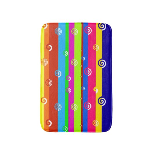 あなた自身のファンキー縞で飾ります作成して下さい バスマット (正面縦)