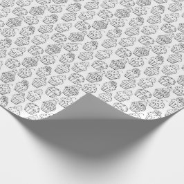 あなた自身のファンシーなカップケーキを着色して下さい ラッピングペーパー