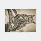 あなた自身のフクロウのフリースブランケットを個人化して下さい フリースブランケット (正面(横))