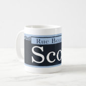 あなた自身のブルボン道路標識を個人化して下さい コーヒーマグカップ (正面左)