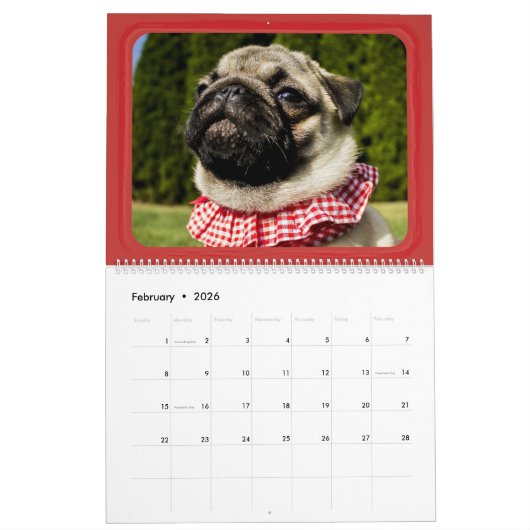 あなた自身のペット写真および家族写真を作成して下さい カレンダー (2月 2026)