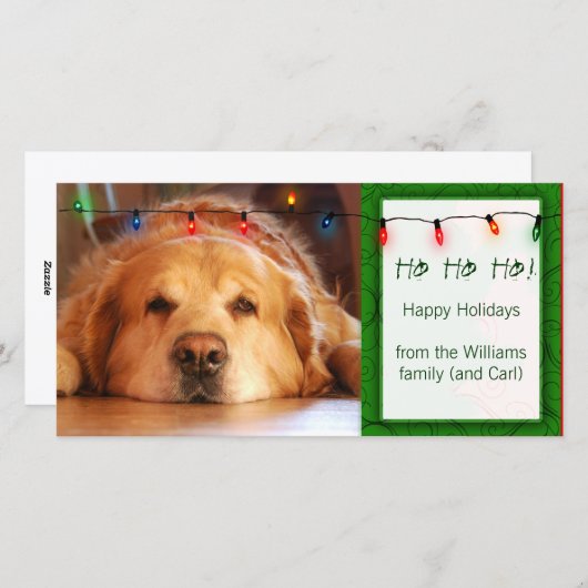 あなた自身のペット写真の休日カードを作成して下さい シーズンカード (正面/裏面)
