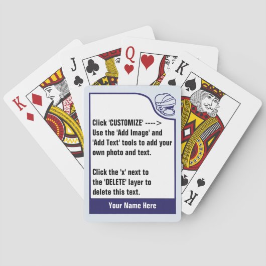 あなた自身のホッケーの交換のトランプをカスタマイズ トランプ (裏面)