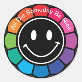 あなた自身のメッセージと咲くSmileSmile ラウンドシール