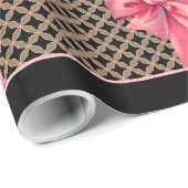 あなた自身のメッセージのクリスマスの弓 ラッピングペーパー (ロールコーナー)