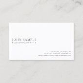 あなた自身のモダンでエレガントで白いミニマル作成して下さい 名刺 (正面)
