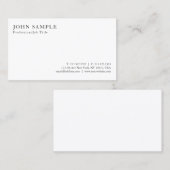 あなた自身のモダンでエレガントで白いミニマル作成して下さい 名刺 (正面/裏面)