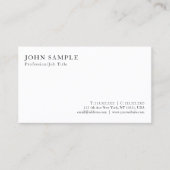 あなた自身のモダンでエレガントで白いミニマル作成して下さい 名刺 (正面)