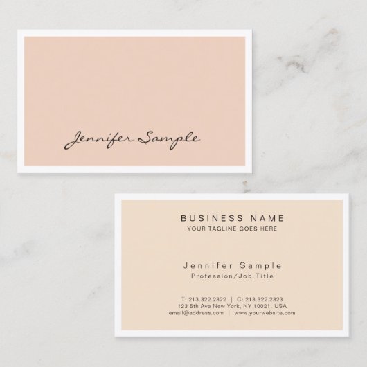 あなた自身のモダンでシックな専門のエレガント作成して下さい 名刺 (正面/裏面)