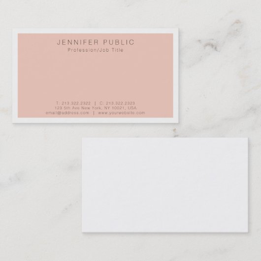 あなた自身のモダンでシンプルでエレガントな平野を作成して下さい 名刺 (正面/裏面)